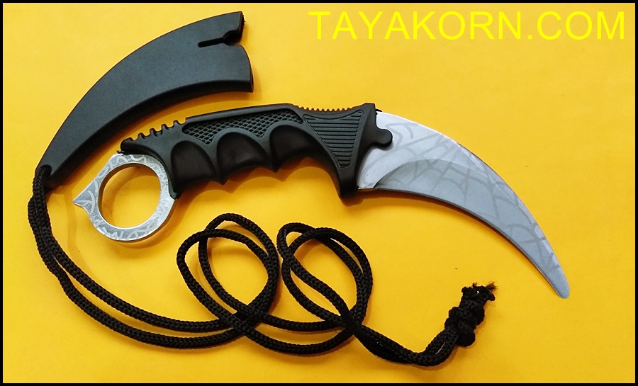 มีดซ้อมควง คารัมบิตไวท์สไปเดอร์ White Spyder Karambit Trainer Knife