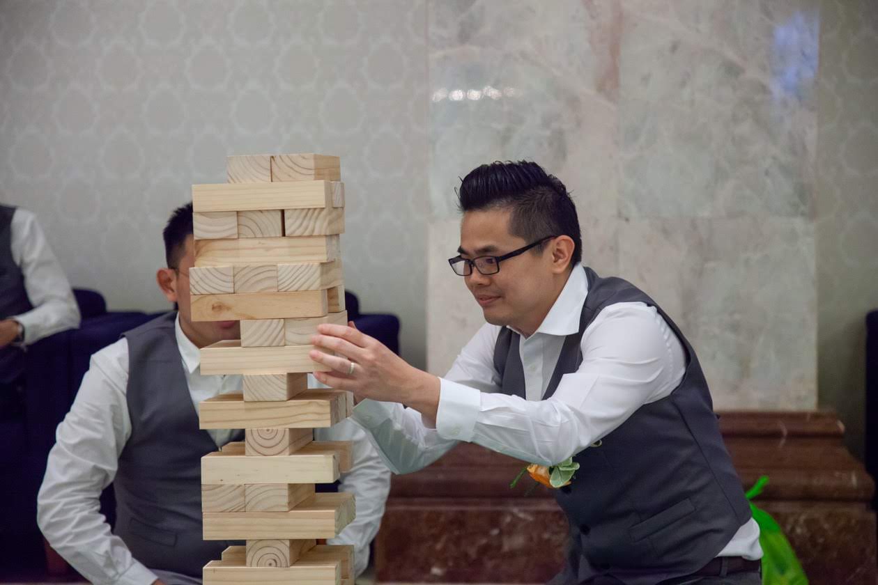 Stack Wooden Tower size 72 cm. ไม้สน (ตึกถล่ม ขนาดใหญ่พิเศษ สูง 72 ซม.)