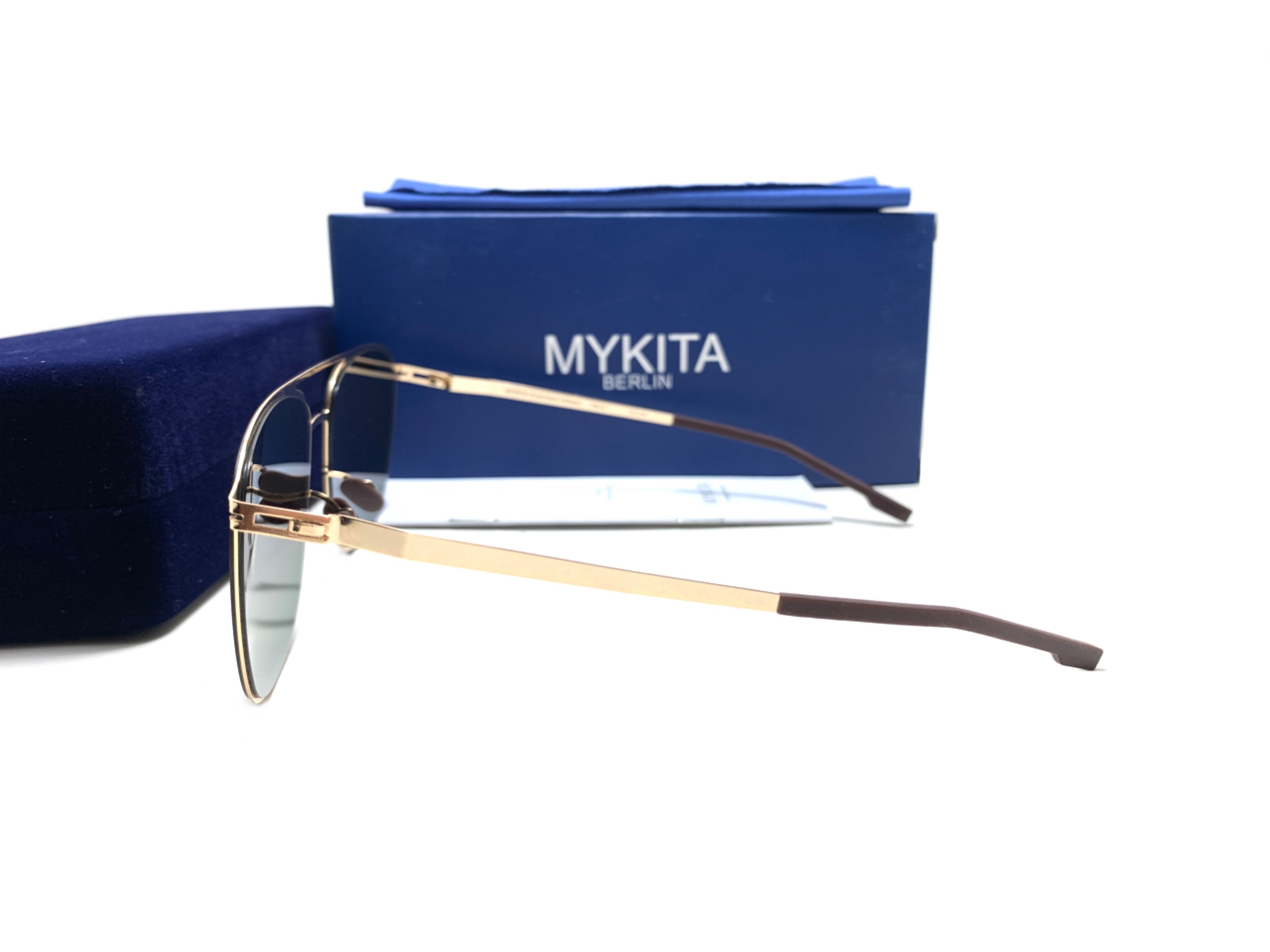 แว่นกันแดด MYKITA PELLE COL.001 Gold 57-19 140 <ปรอททอง>