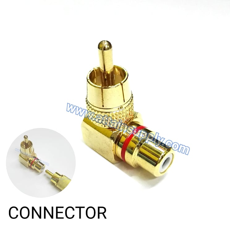 P.RCA-J.RCA CONNECTOR/GOLD-RED