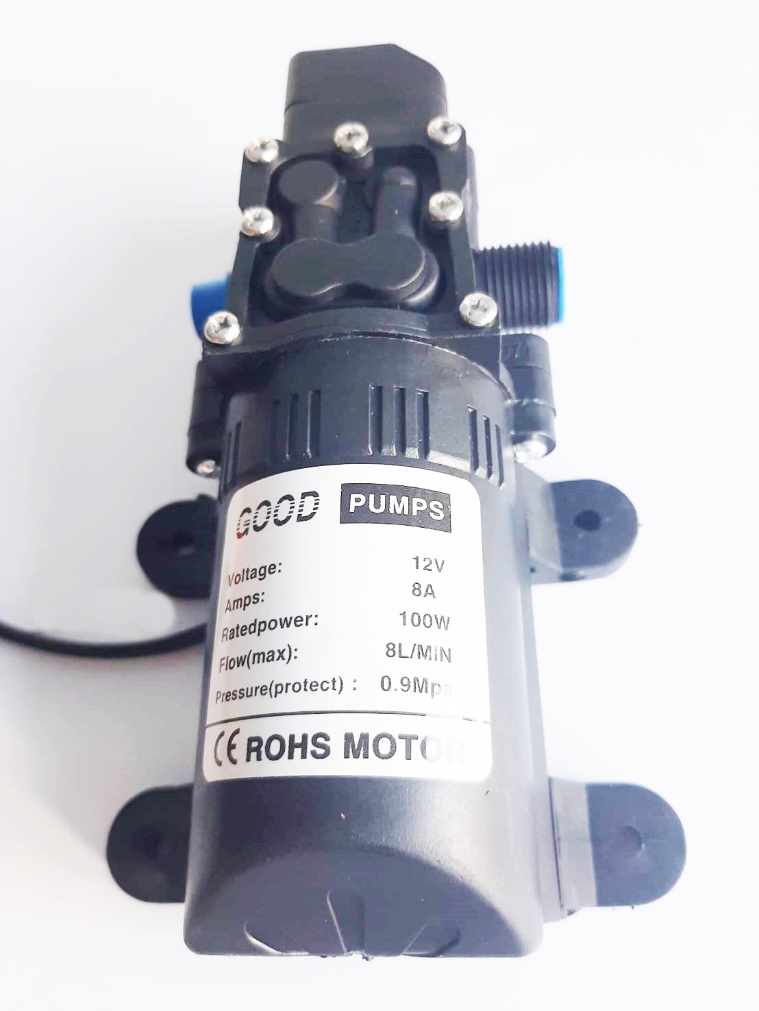 06-GOOD-12VDC-P GOOD PUMPS ชุดปั๊มล้างรถ DC 12V 9 บาร์ 100W (Pressure switch) + ที่จุดบุหรี ชุด B