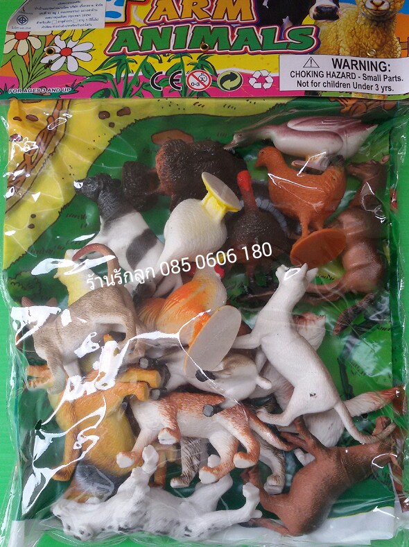 โมเดลชุดสัตว์บ้าน ผืนพลาสติกรูปฟาร์ม ชุดสัตว์ฟาร์มของเล่น โมเดลสัตว์บ้าน