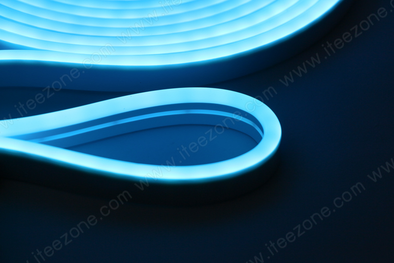 ไฟเส้น Neon Flex 12V Silicone สี Ice Blue ฟ้า (กันน้ำ)