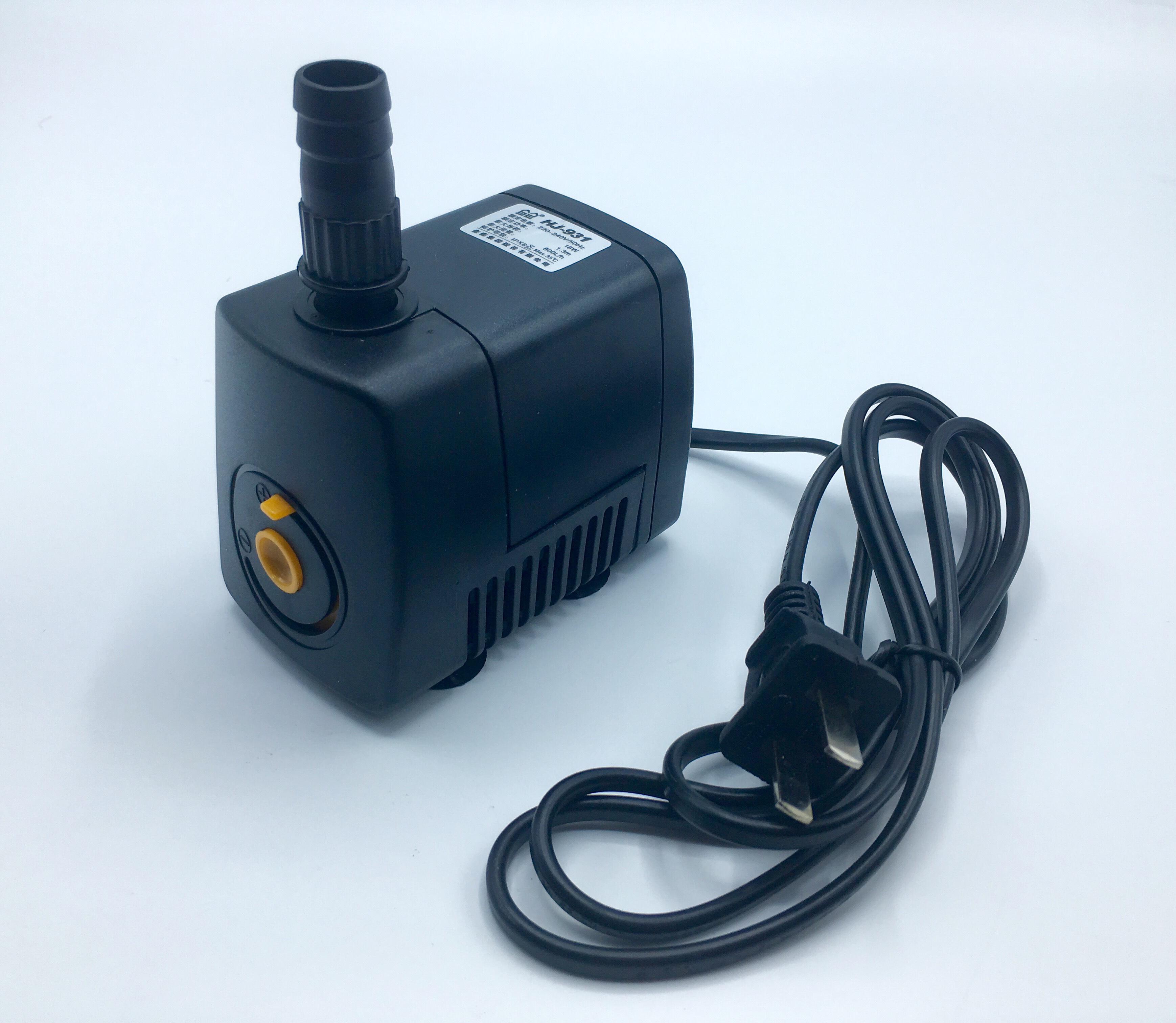 06-HJ-931-220V ปั๊มน้ำแบบแช่ แบบจุ่ม ปั๊มตู้ปลา บ่อปลา ปั๊มดูดปุ๋ย ปั๊มน้ำพุ AC220V อัตรา 800 ลิตร/ชม.รุ่น HJ-931 SKU-448