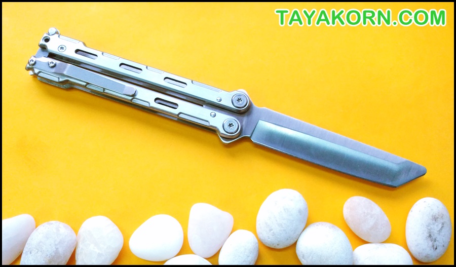 มีดซ้อมควง ไวท์มาซามุ White Masamu Balisong Trainer Knife TKBS-MM889TR