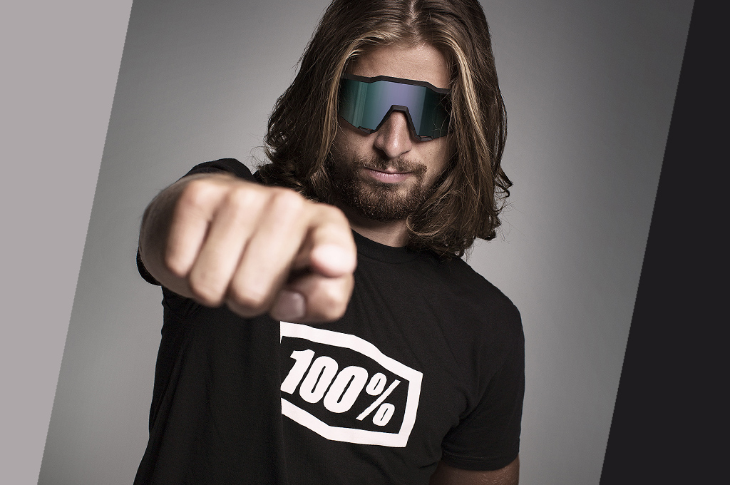 แว่นตาปั่นจักรยาน 100% Speedcraft Flat Gunmetal <Smoke short lens>