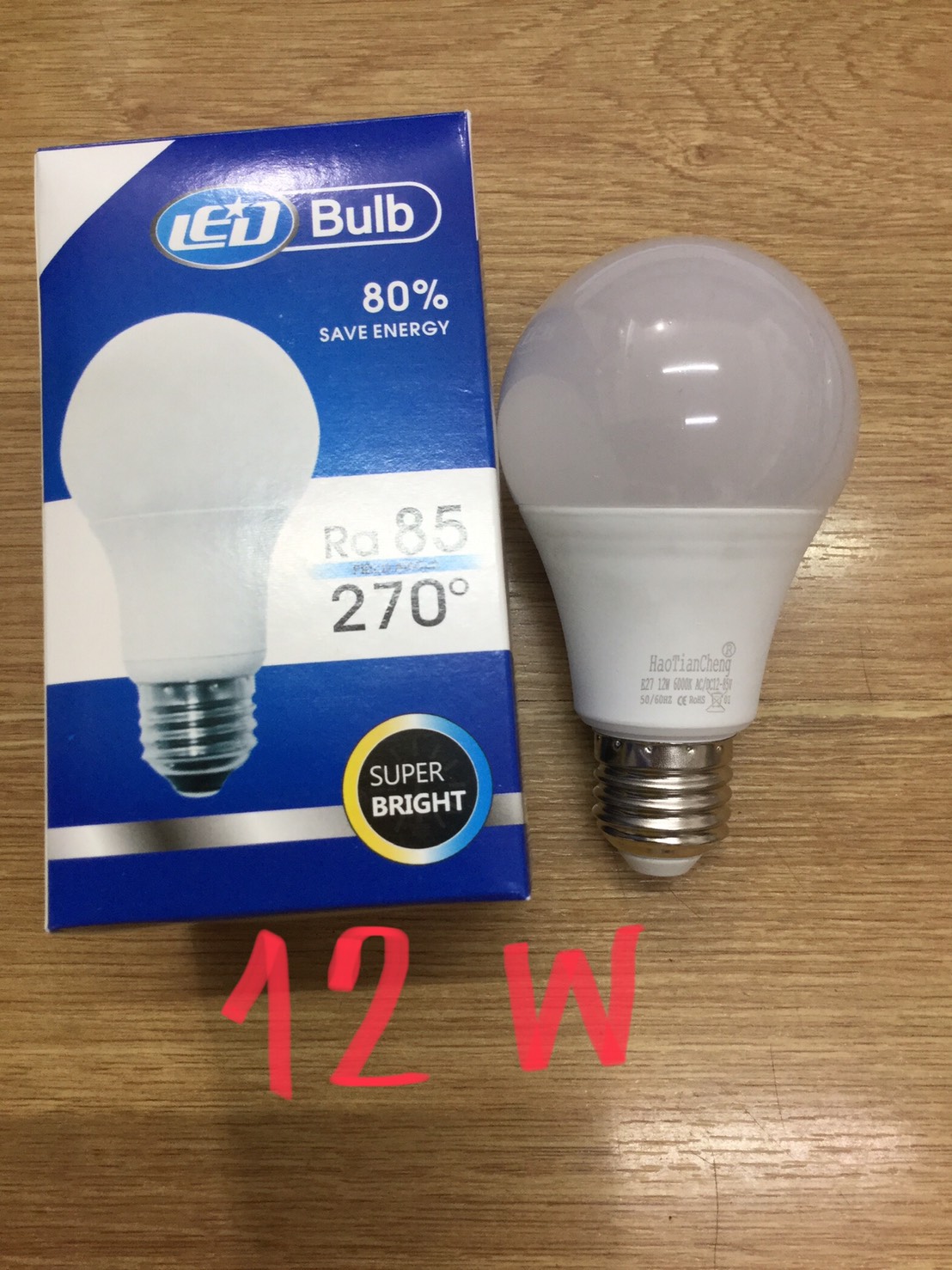 หลอดไฟ LED 12W 12V สีขาว