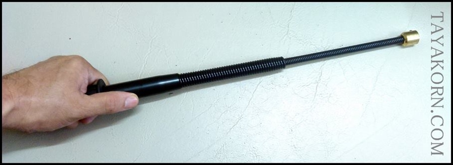 ดิ้วสปริงดำ 3 ท่อน ( Black Spring Fight Baton) ขนาดยาว 18.50 นิ้ว