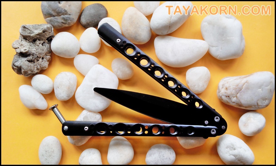 มีดซ้อมควง บาลีซองลองแบล็คไอซ์แลนด์ Long Black Iceland Balisong Trainer