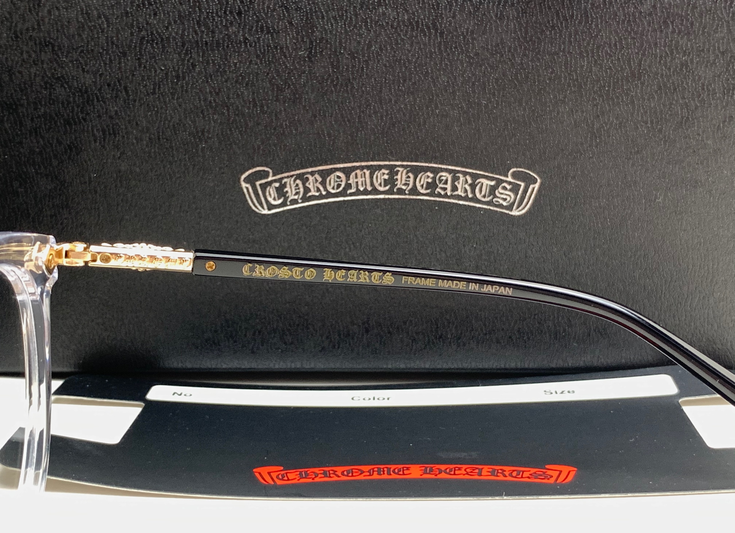 แว่นสายตา Chrome Heart BLUEBERRY MUFFIN CRYS-BK Crystal-Black 49-19 143 mm.