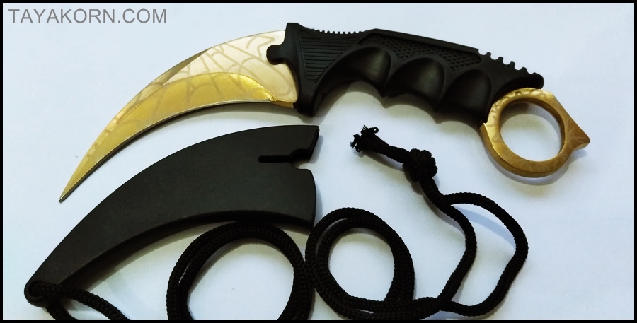 มีดคารัมบิต โกลเด้นสไปเดอร์ Golden Spyder Karambit Knife TKKB-GS8