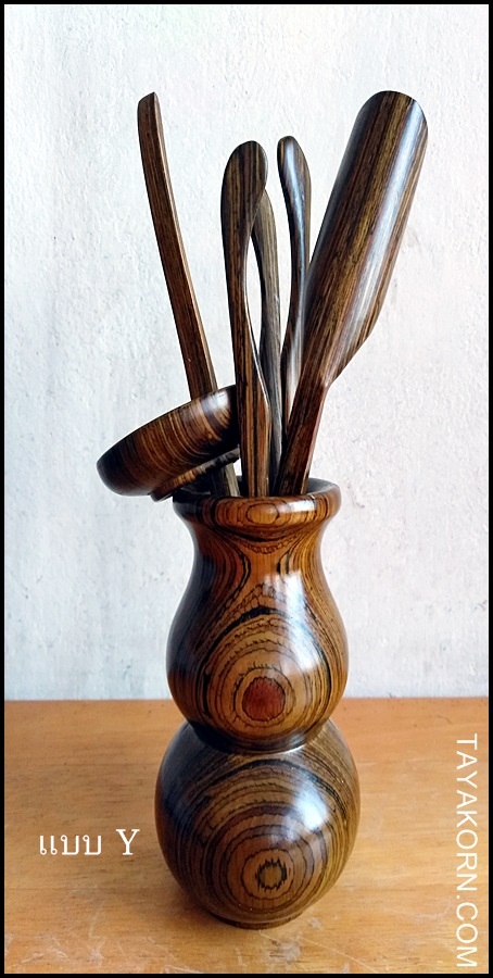 อุปกรณ์ชงชาจีนไม้แท้ (สีเขียว) อุปกรณ์ 5 ชิ้น Green Chinese TeaTools TKTT-882