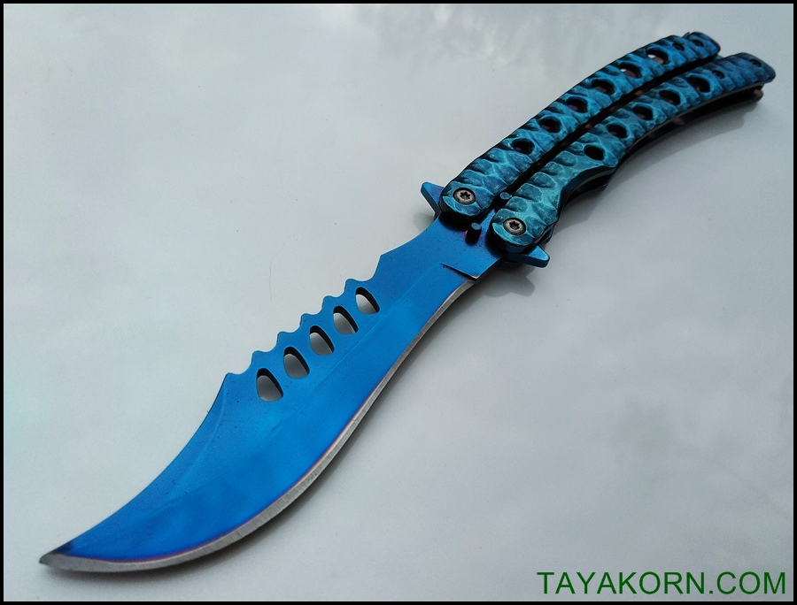 มีดควง ซีเอสโก บาลิซอง ZS GO BLUE Balisong Knife TKBS-ZS6