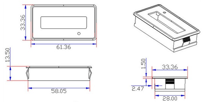 เครื่องวัดค่า % และวัดโวลต์แบตเตอรี่ 24V