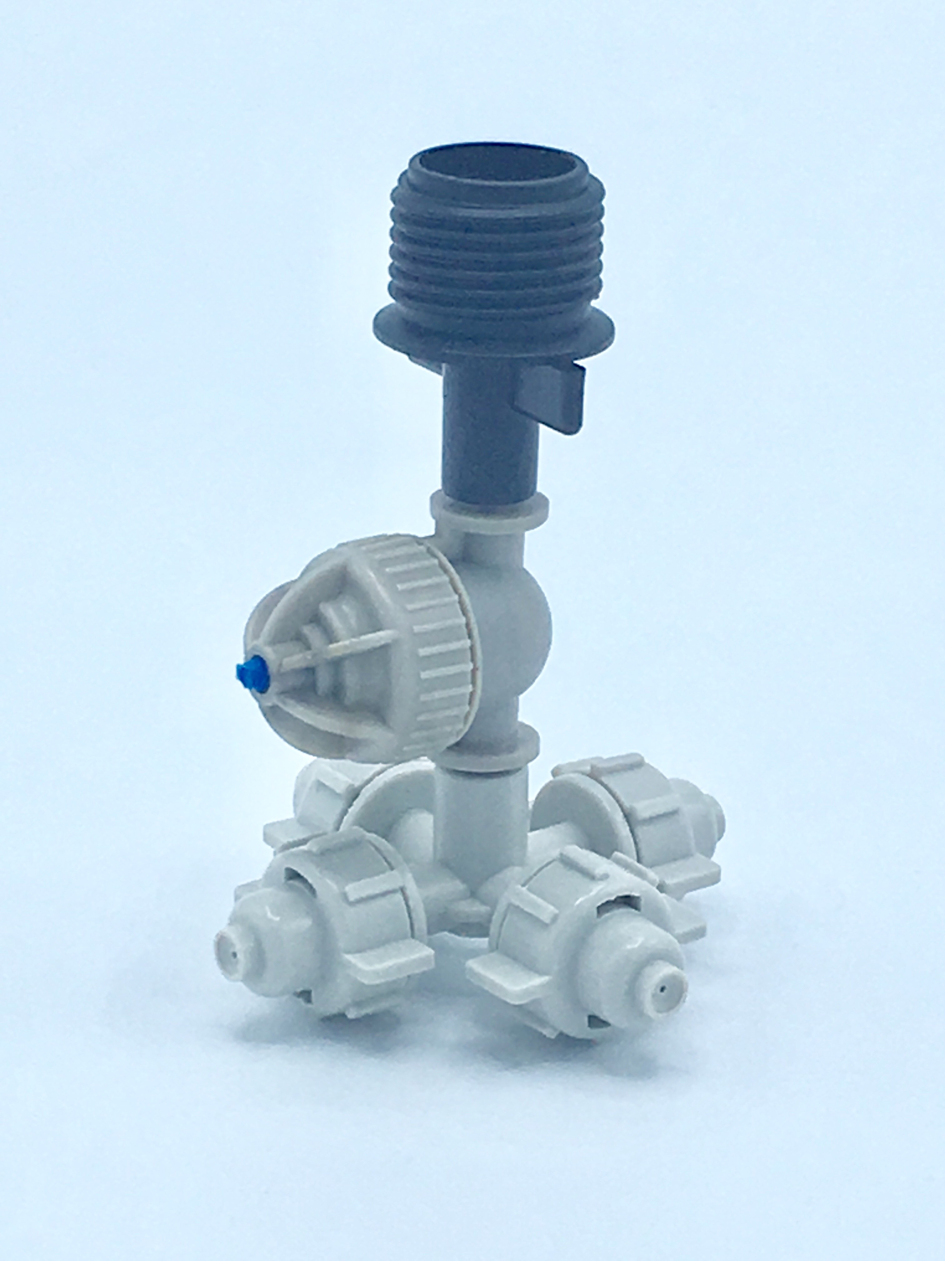 05-MSP-21-BK MSP-21 หัวพ่นหมอก 4 ทาง 0.6 มม.แบบเกลียวนอก 1/2" สีดำ ( ใช้ต่อกับ PVC 1/2" )