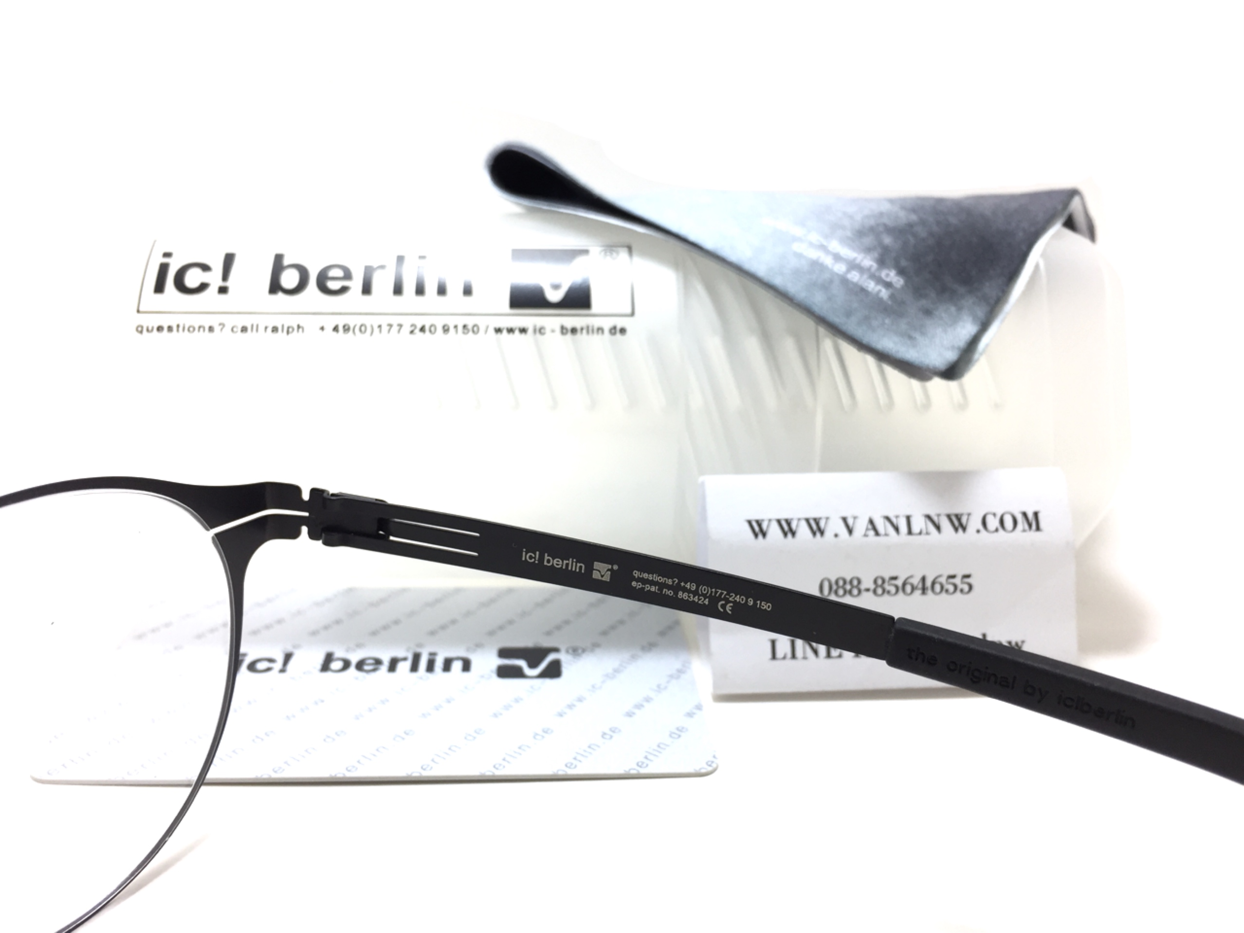 แว่นสายตา ic berlin model 125 foxweg black 49-21 <ดำ>