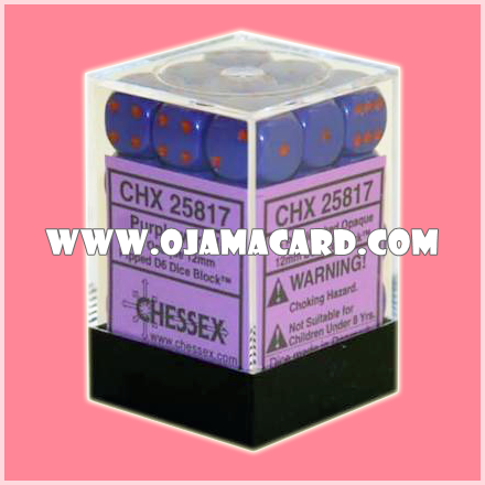 Chessex 12MM D6 Dice Block — Opaque : Purple / Red「1 Dice」