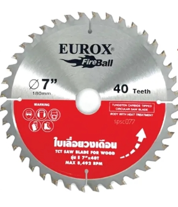 ใบเลื่อยวงเดือน 7" EUROX 40T