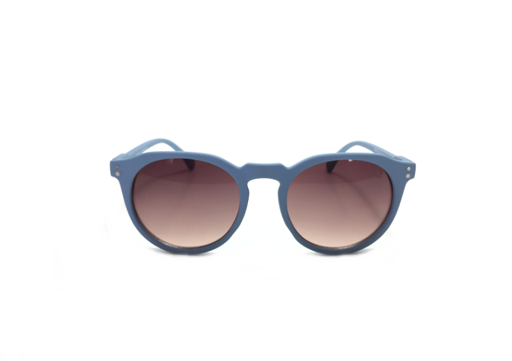 แว่นกันแดดแฟชั่น Topman Light Blue Matte Round Sunglasses 51-17-140 <ฟ้า>