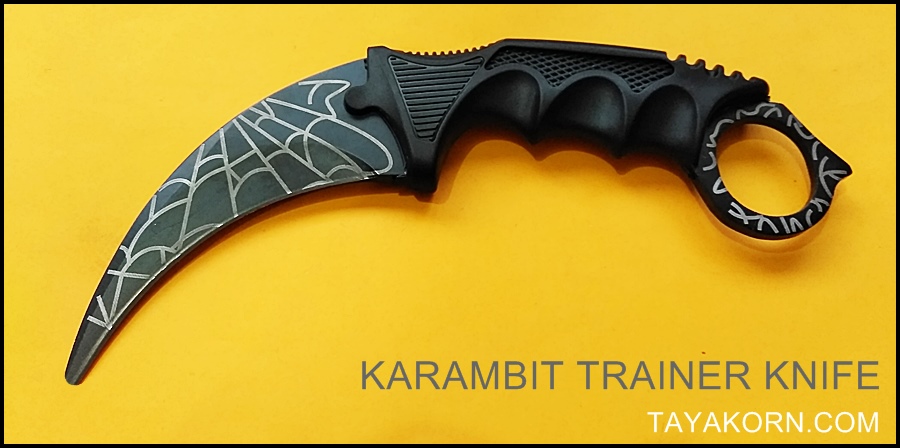 มีดซ้อมควง คารัมบิตแบล็คสไปเดอร์ Black Spyder Karambit Trainer Knife