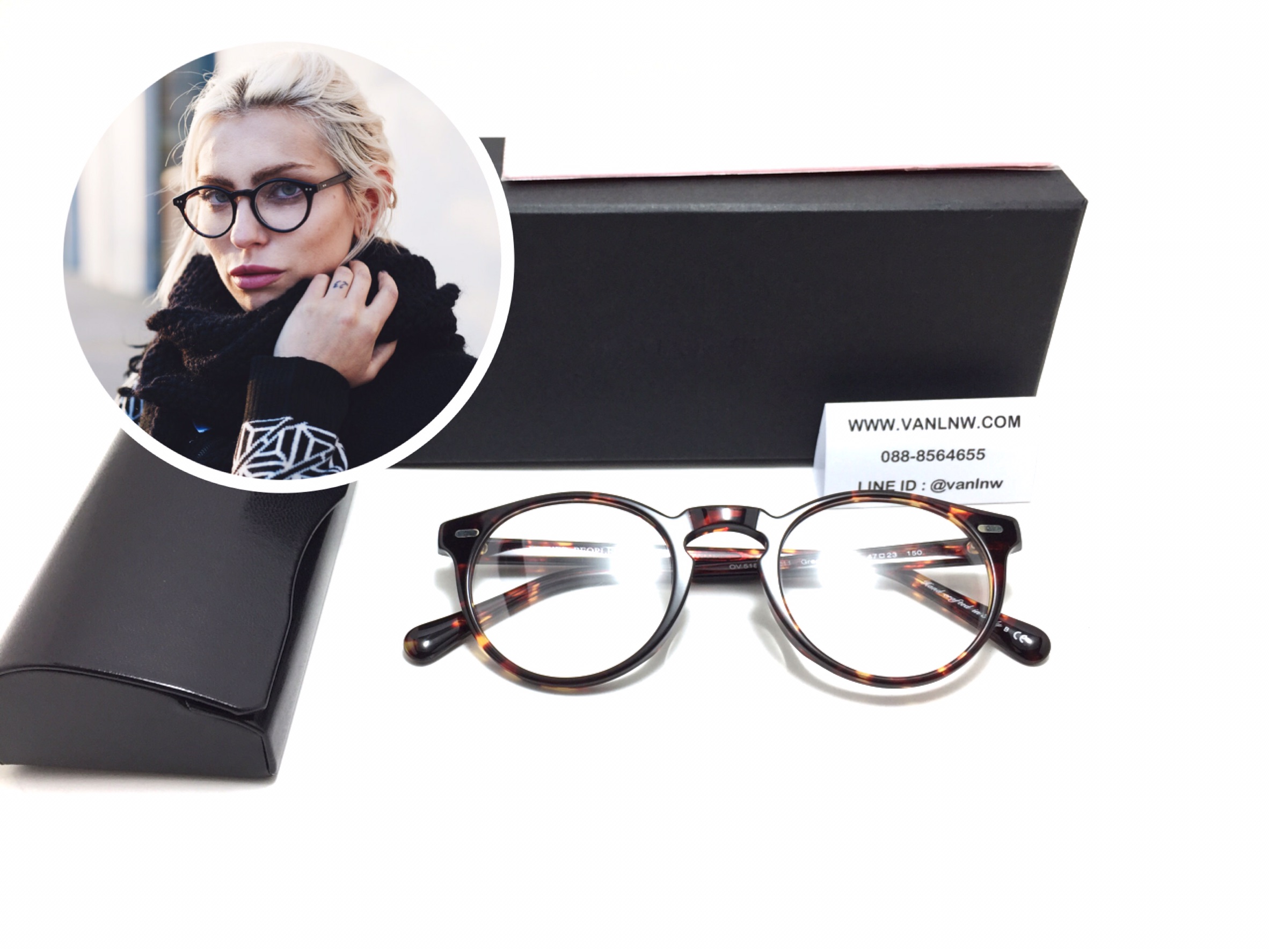 แว่นสายตา Oliver Peoples OV 5186 1211 GregoryPeck 47-23 150 <กระ>