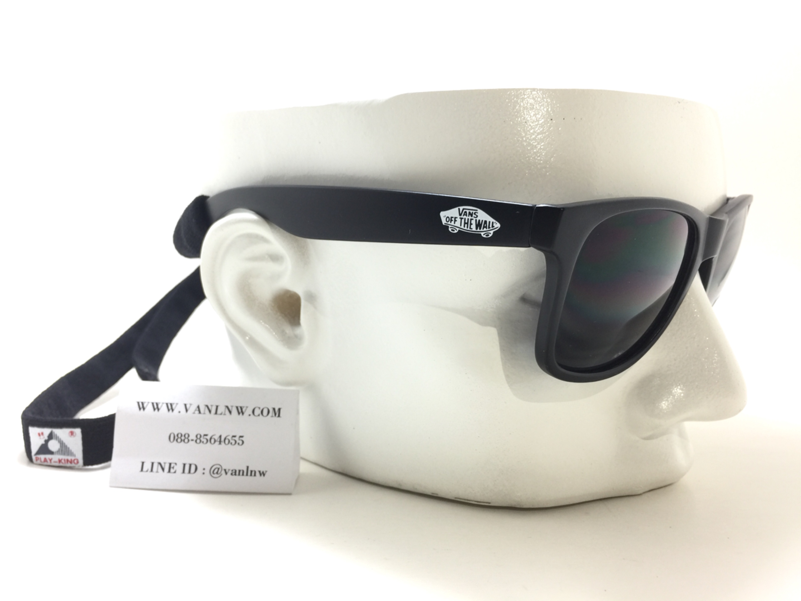 สายคล้องแว่นตา PLAY-KING ยืดหยุ่นสูง กระชับใบหน้า สายปรับระดับได้ + ฟรี!! ซิลิโคนขาแว่นกันลืนอีก 1 คู่