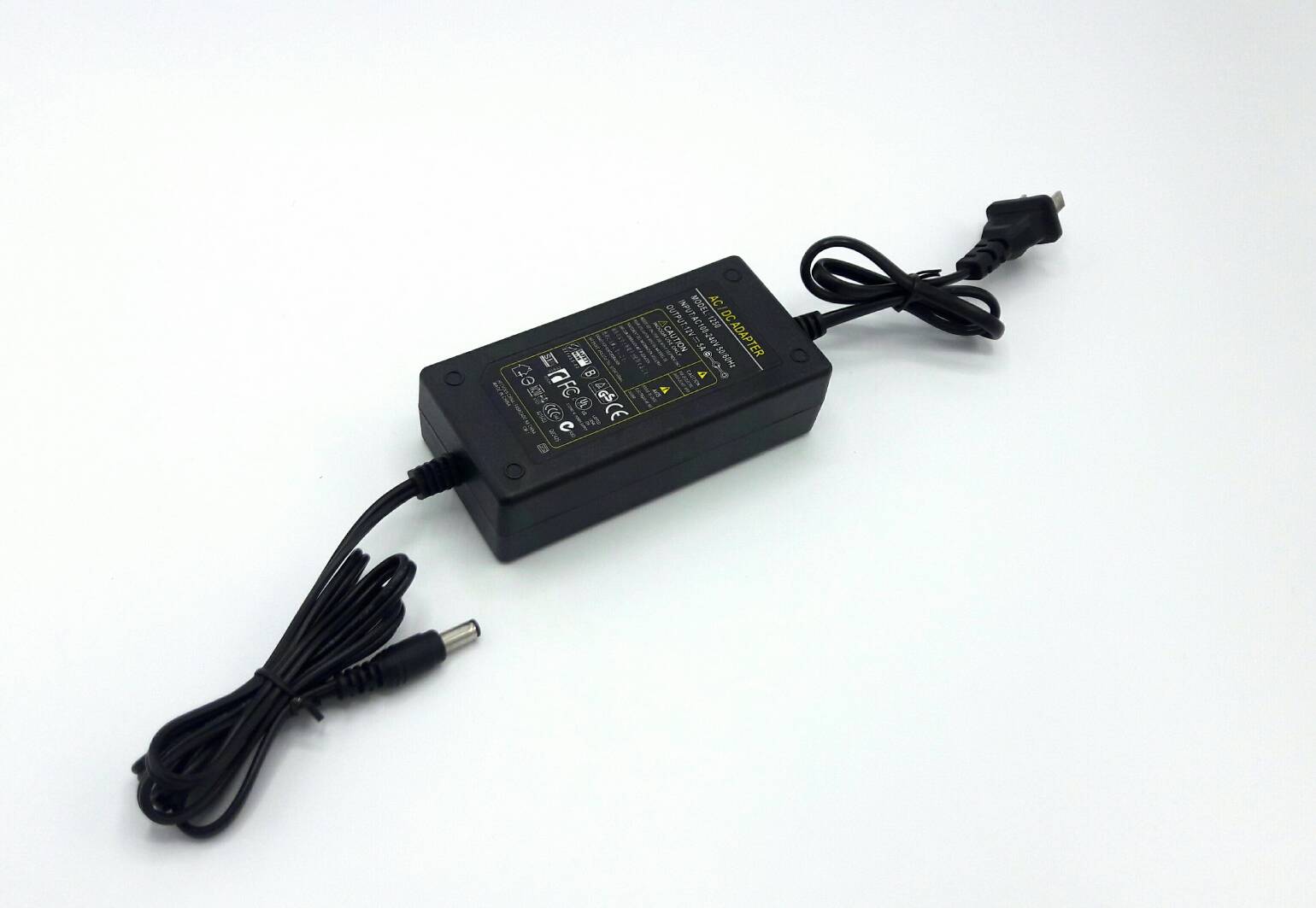 Adapter 12VDC 5A 5.5 mm. x 2.5 mm. รุ่น 1250A (มีปลั๊กในตัว)