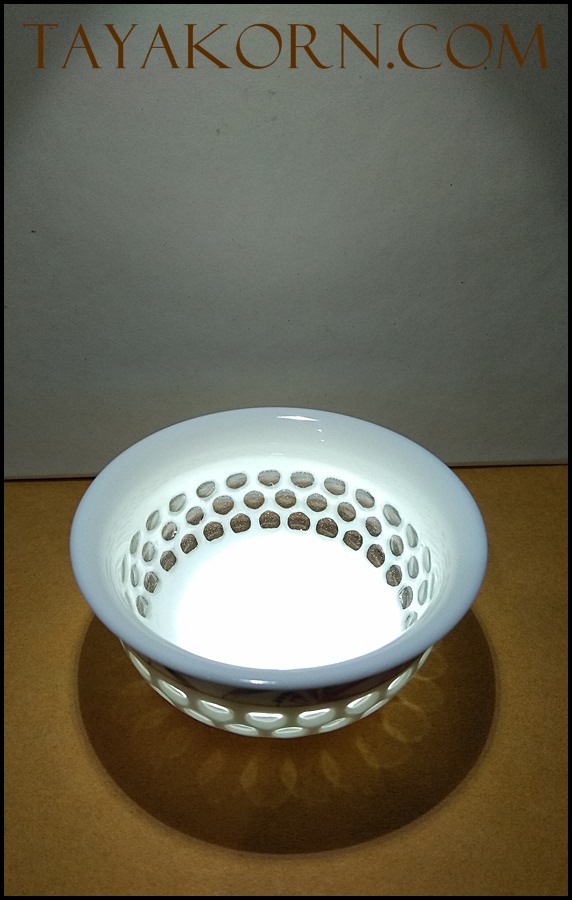 จอกชา ลายฉลุ บุปผาชาติชมพู