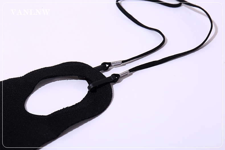สายคล้องหน้ากากอนามัย MASK STRAPS BLACK/GUNMETAL สายคล้องแมส สำหรับผู้ใหญ่/เด็ก สายปรับระดับ คล้องคอได้ ใช้งานสะดวก