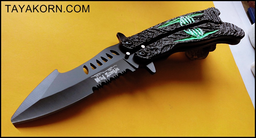 มีดซ้อมควง เดอะโครว์อีกาดำ The Crow Balisong Trainer Knife