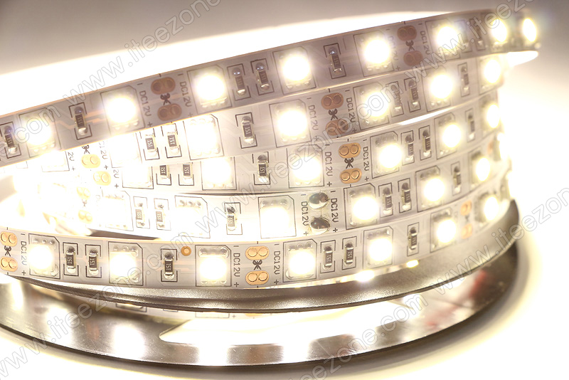 LED Strip เส้น 5050 ม้วน 5 เมตร สี Warm white 4000K (ไม่กันน้ำ IP20)