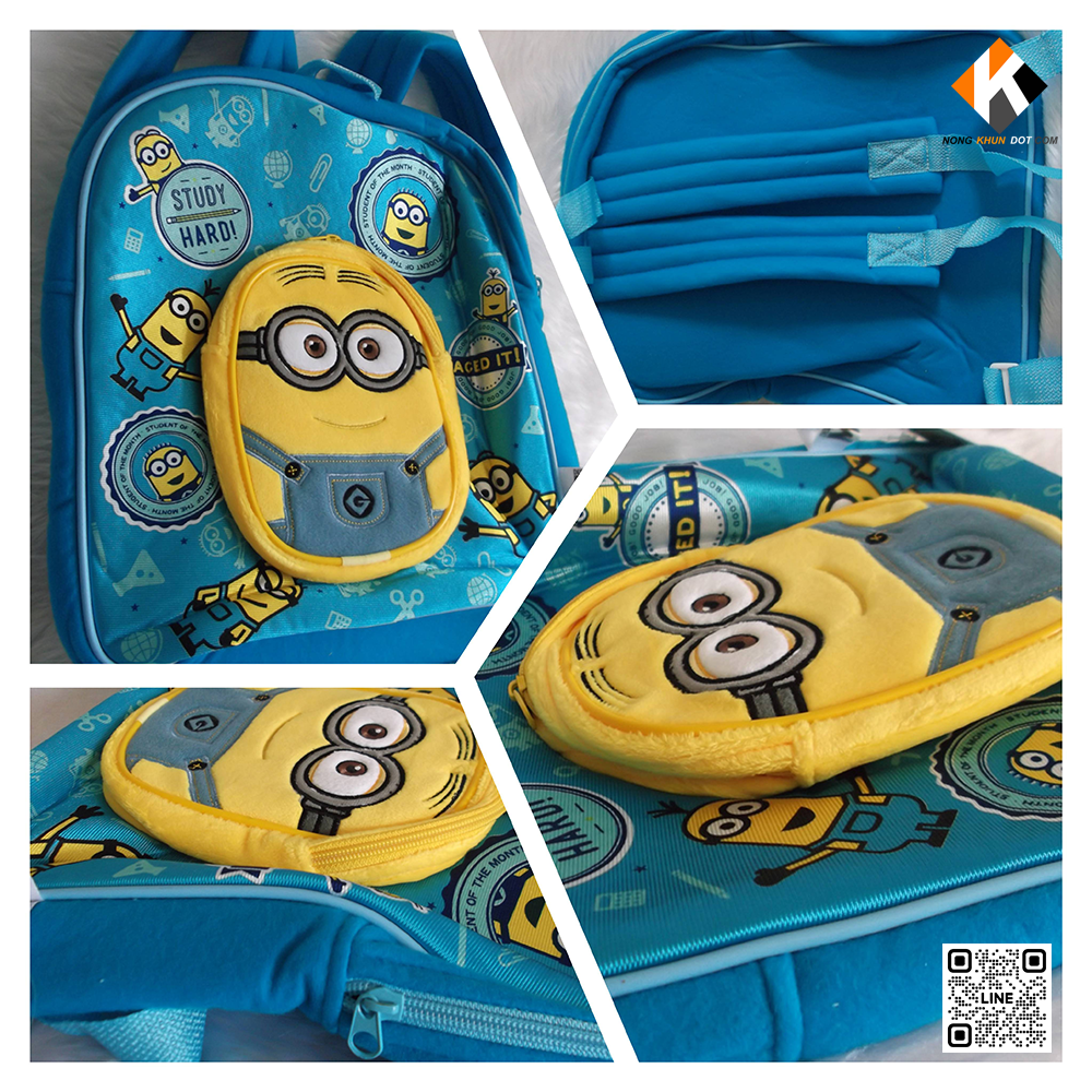 กระเป๋าเป้ Minion มินเนี่ยน Study Hard ลิขสิทธิ์แท้ราคาพิเศษ คอลเล็คชั่นล่าสุด ชิ้นสุดท้าย