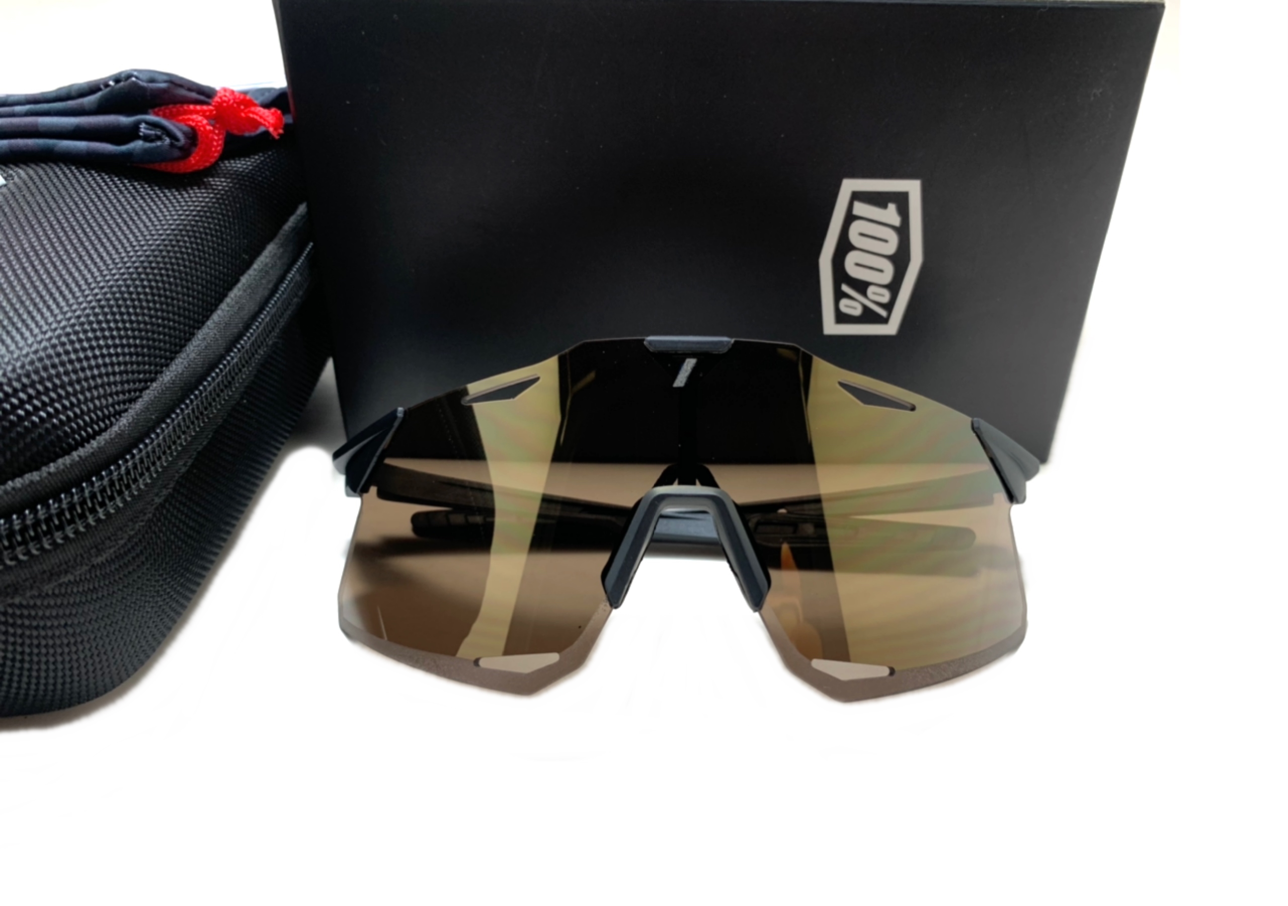 แว่นกันแดด แว่นปั่นจักรยาน 100% Speedcraft Hypercraft <Matte Black/Soft Gold Mirror Lens> รุ่นใหม่ล่าสุด 2020