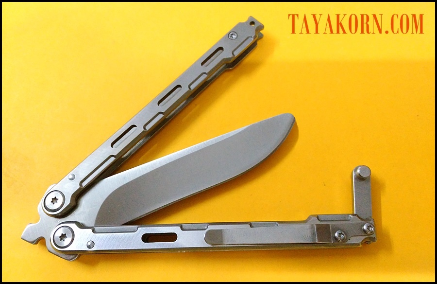 มีดซ้อมควง ไวท์มุรามะ White Murama Balisong Trainer Knife TKBS-WM778TR