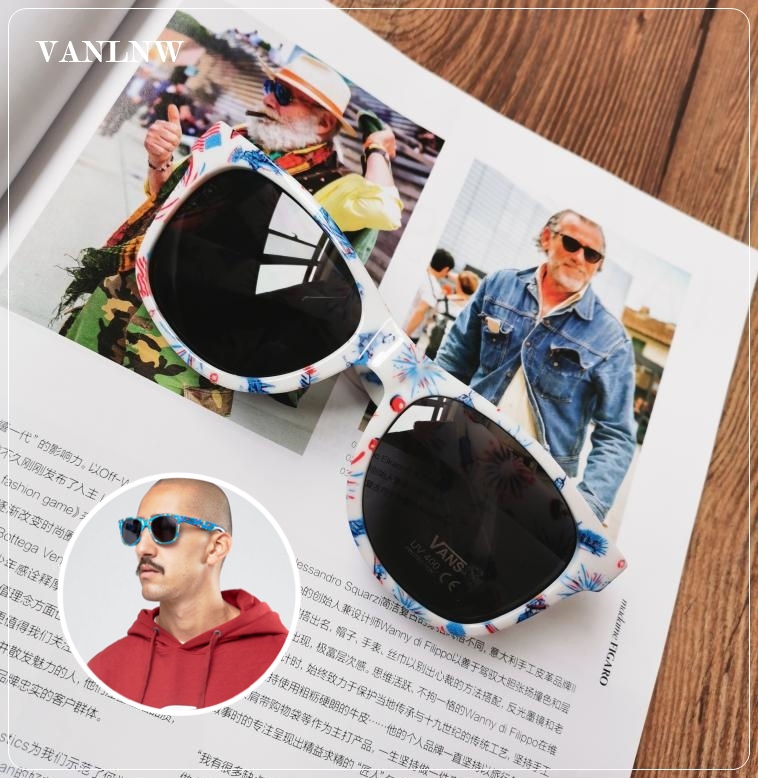 แว่นกันแดด Vans Spicoli 4 Shade USA Red White & Blue Sunglasses