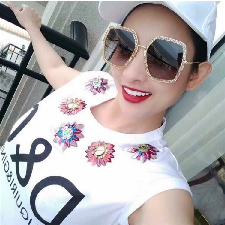 แว่นกันแดดแฟชั่นผู้หญิง Gold BoxTea Sheet 53-25 140 <ทอง>