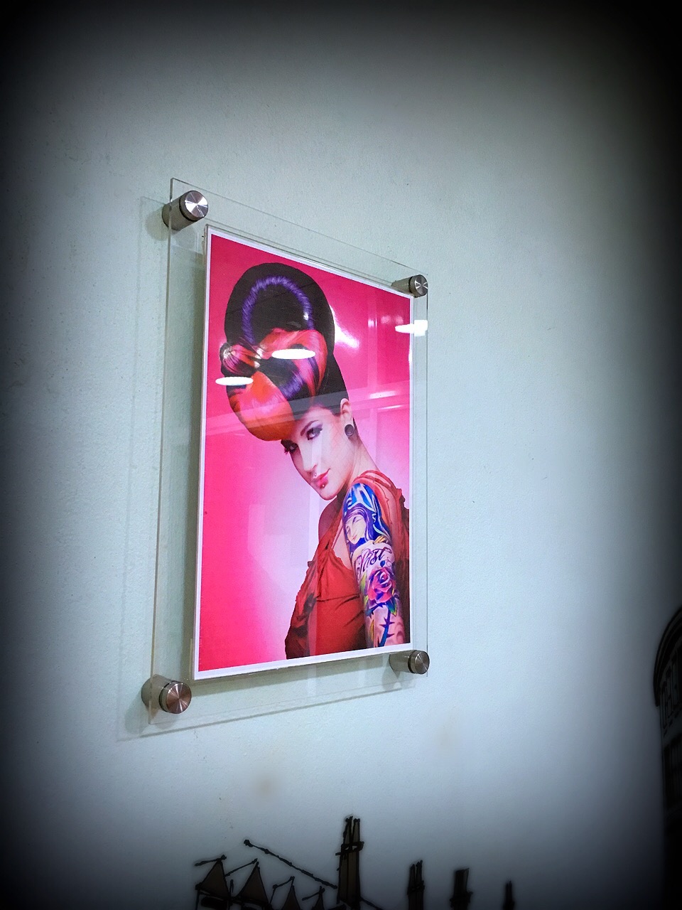 A4 กรอบรูปอะครีลิค ติดผนัง สีใส type C Clear - ใส กรอบ