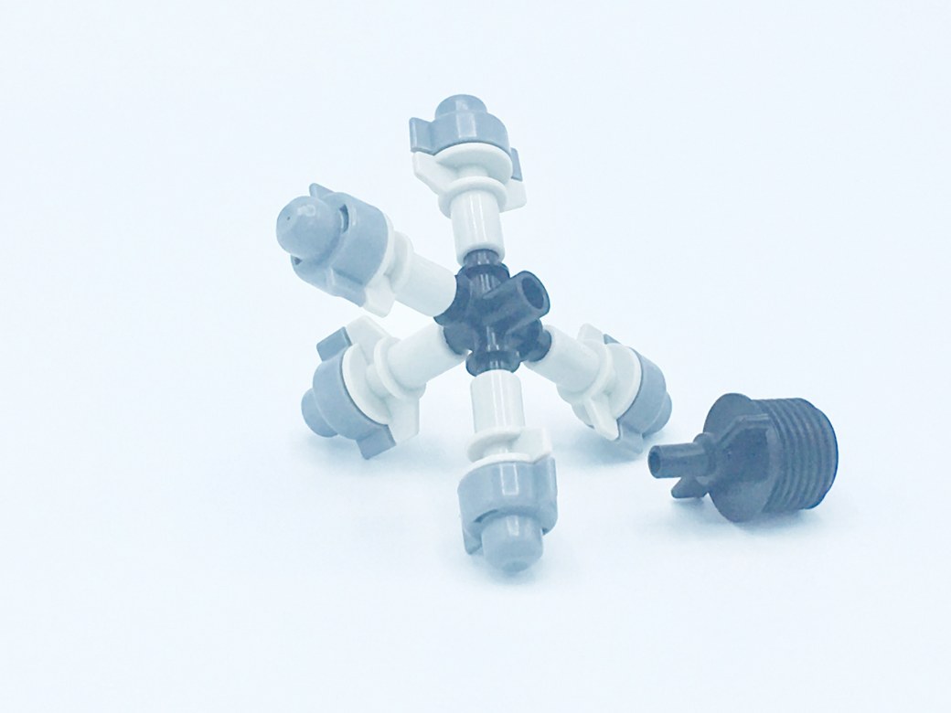 05-MSP-13-BK MSP-13 หัวพ่นหมอก THAIWATER 5 ทิศทาง 0.6 มม.แบบเกลียวนอก สีดำ 1/2" ( ใช้ต่อกับ PVC 1/2" )