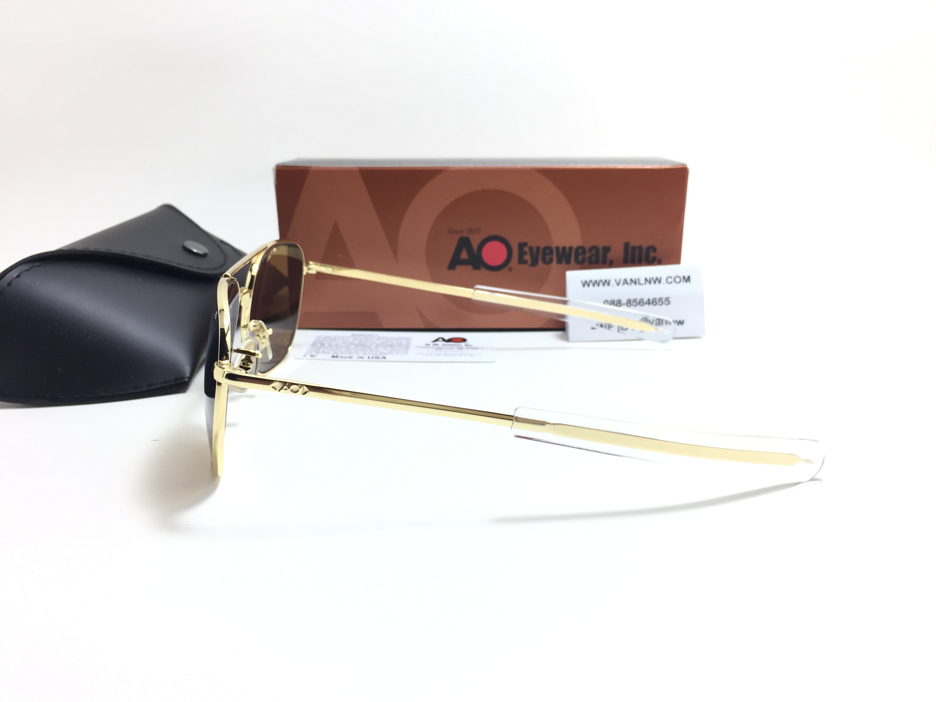 แว่นกันแดด Ao Original Pilot 55 -20 140 (usa) ชา