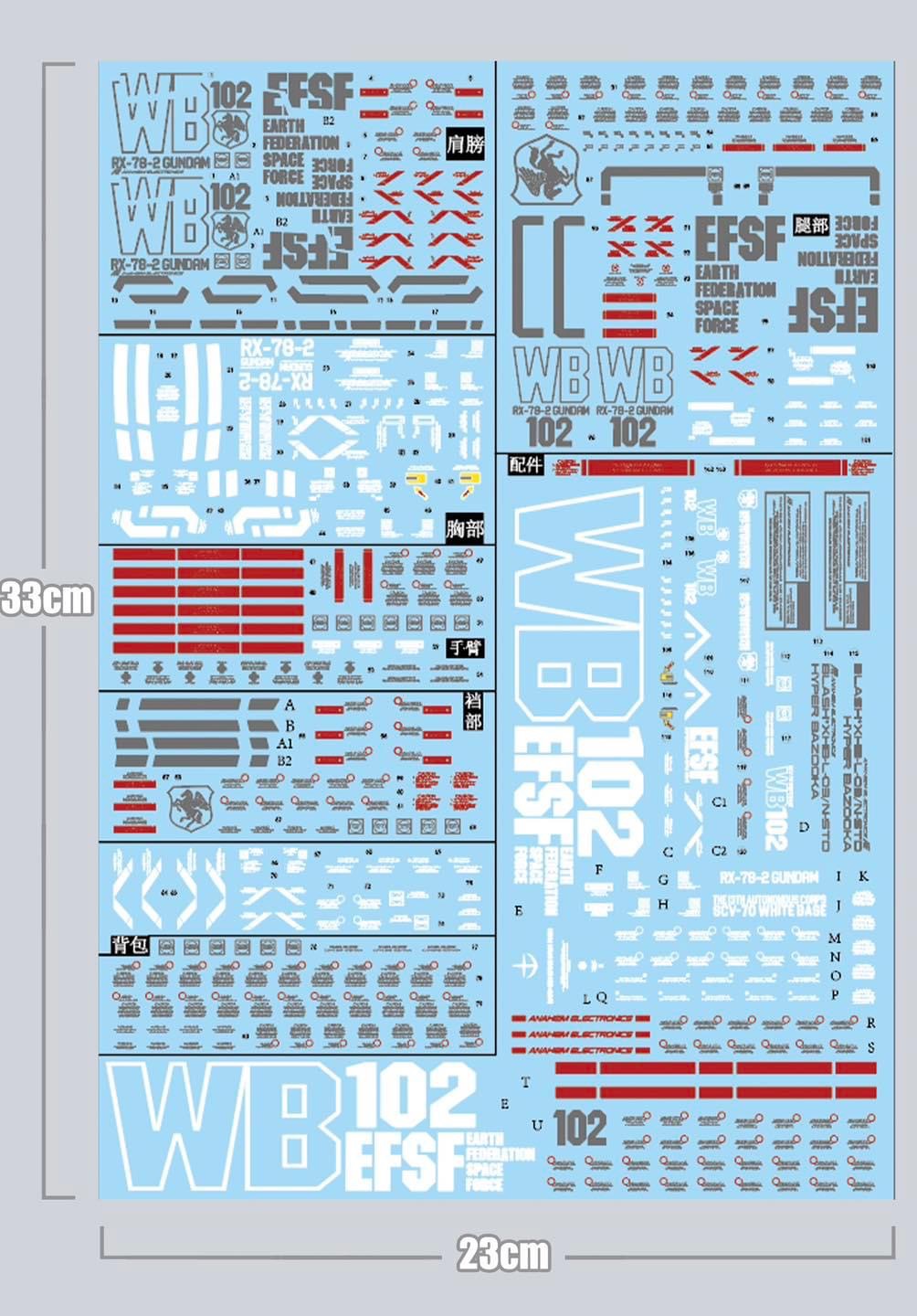 1/35 RX78-2 + Big Water Decal [Fang Da Jing]