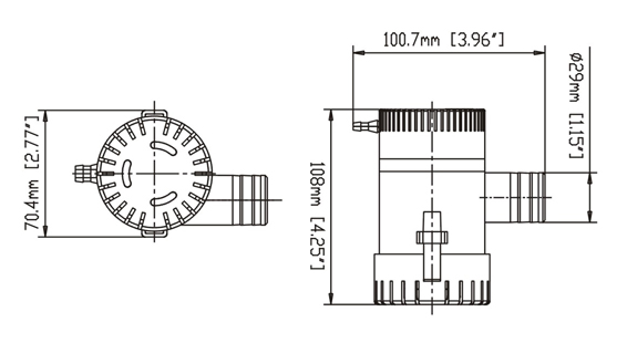 ปั๊มน้ำ12โวลต์ DC12V 1100-GPH จำนวน 6 ตัว