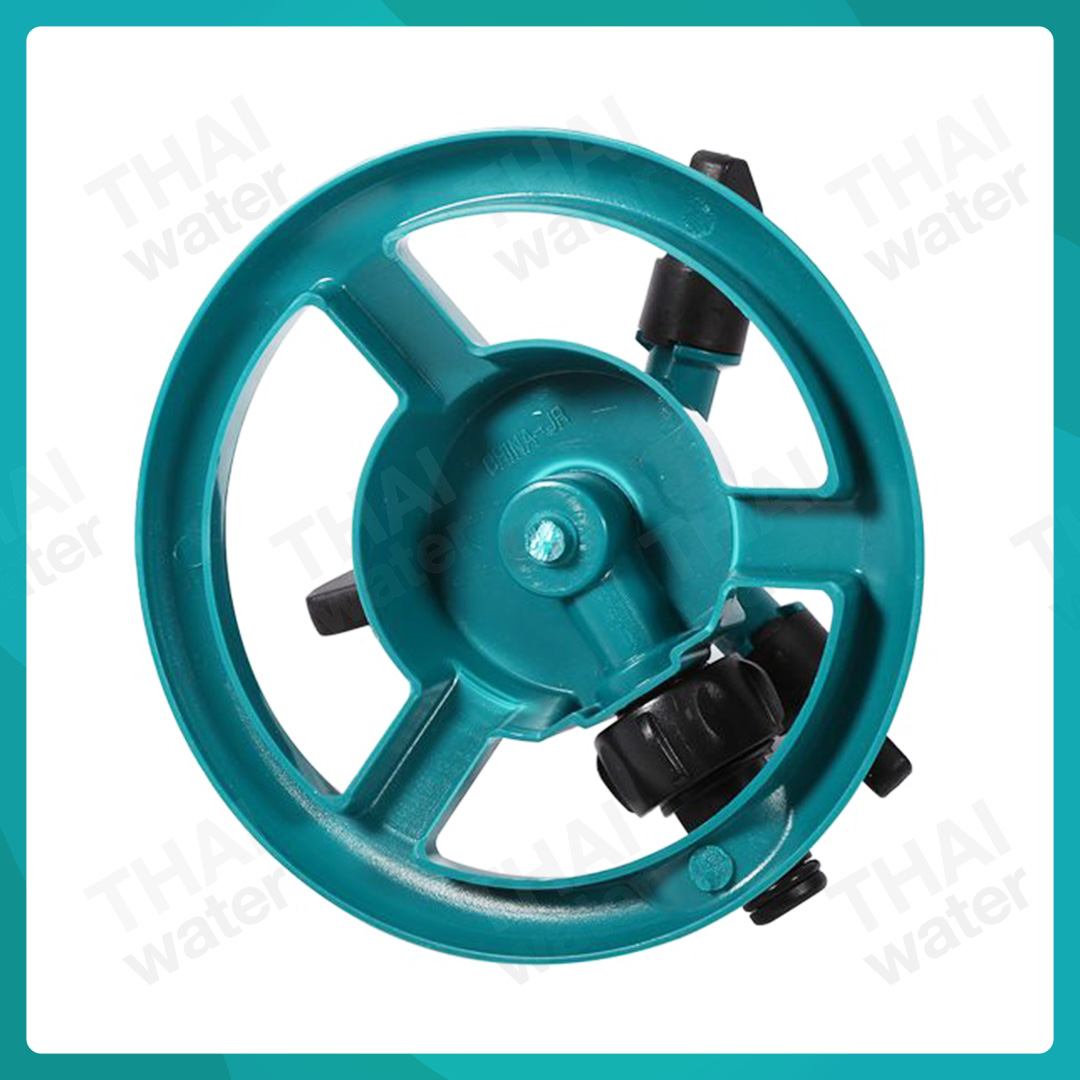 05-SP-01-DGR SP-1 สปริงเกอร์รดน้ำต้นไม้หมุนรอบทิศทาง 360 องศา 3 แขน พร้อมฐาน สีเขียวเข้ม