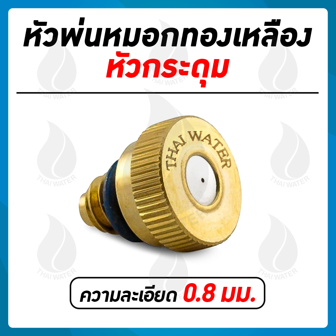 03-FLB-118 หัวพ่นหมอกทองเหลือง หัวพ่นหมอกกระดุม 0.8 มม.