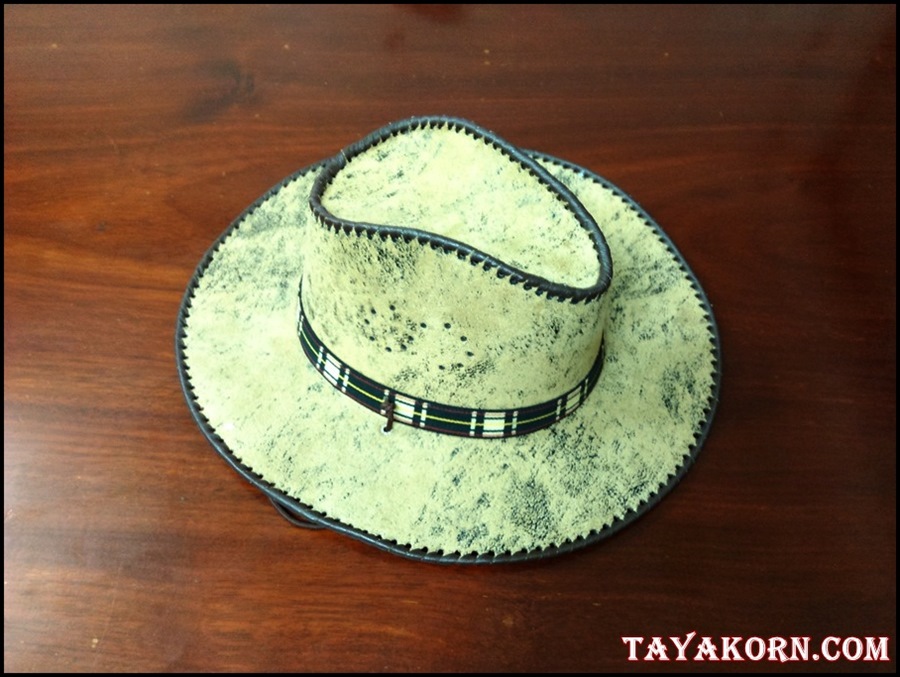 หมวกคาวบอยหนังแท้(หนังวัว)White horse pony