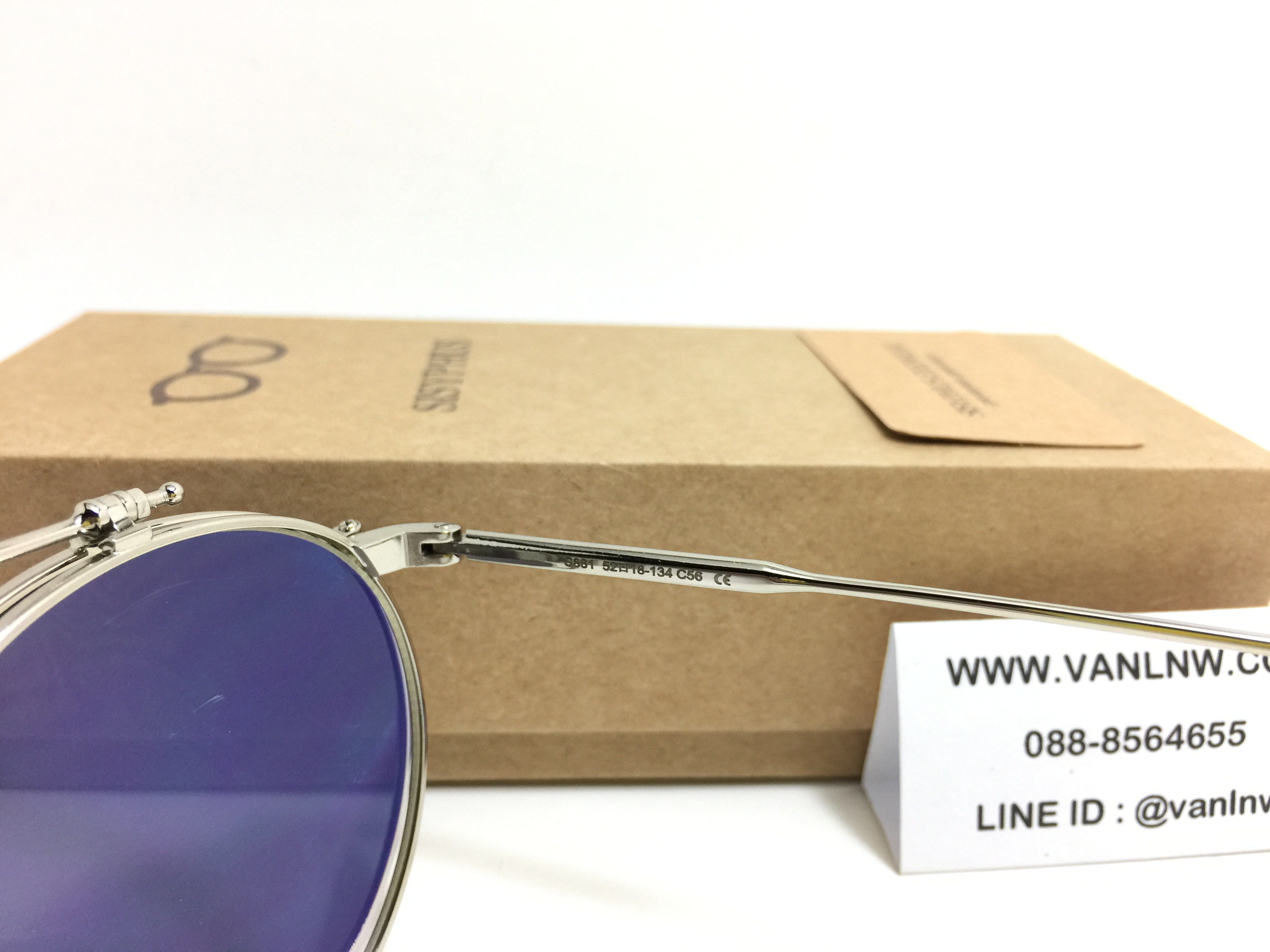 แว่นกันแดดวินเทจ Sisyphus Eyewear Clip-on รุ่น S861 <เงิน>