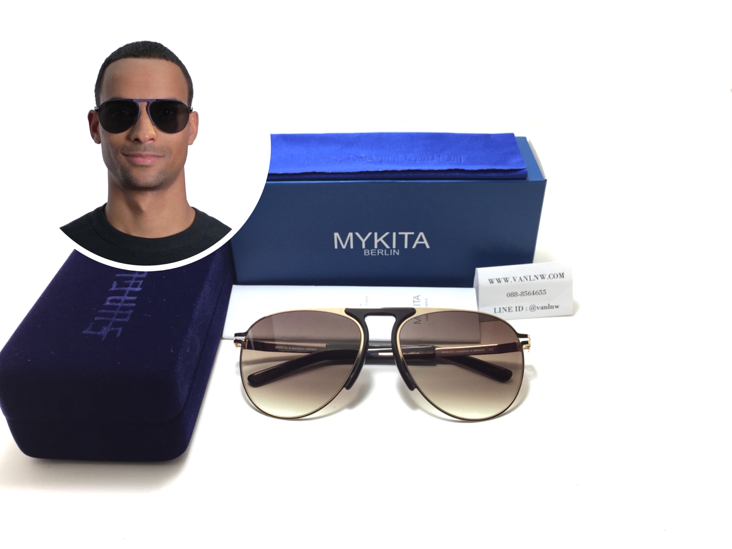 แว่นกันแดด MYKITA MYLON Collection 2017 รุ่น RYE COL.001 59-18 145 <ชาเฟด>