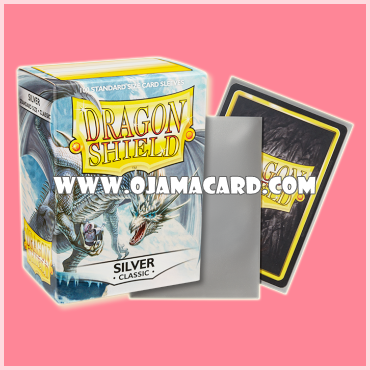 Dragon Shield Standard Size Card Sleeves — Silver • Classic「100ct.」