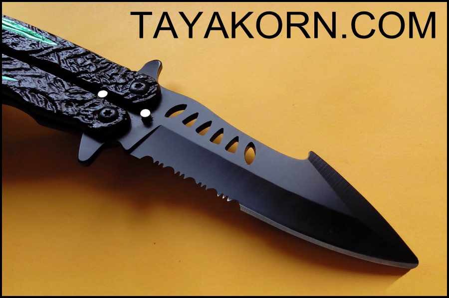 มีดซ้อมควง เดอะโครว์อีกาดำ The Crow Balisong Trainer Knife