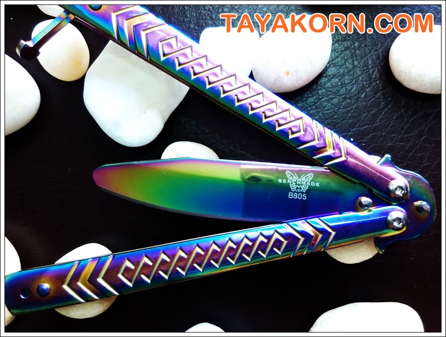 มีดซ้อมควง บาลีซองเรนโบว์ไดมอนด์เทรนเนอร์ Rainbow Diamond Balisong Trainer