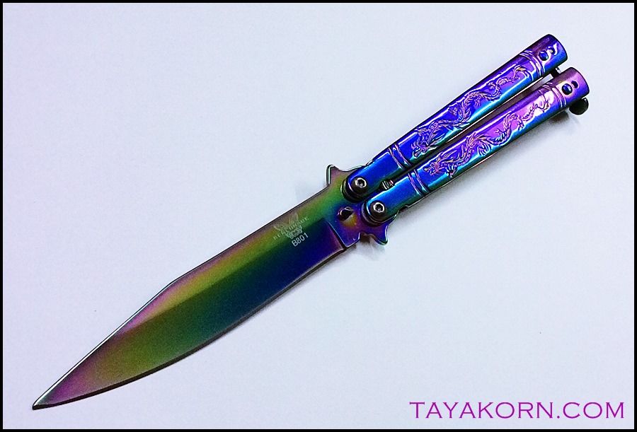 มีดควง บาลีซองเรนโบว์ดราก้อน Rainbow Dragon Balisong TKBS-DG7